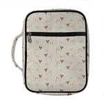 Polka Dot Jack Russell Terrier Print Front Pocket Bible Bag
