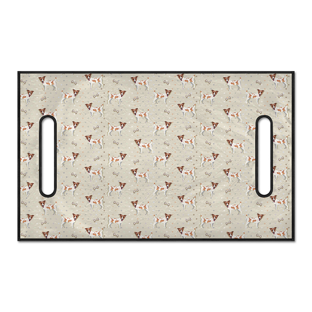 Polka Dot Jack Russell Terrier Print Golf Cart Seat Cover