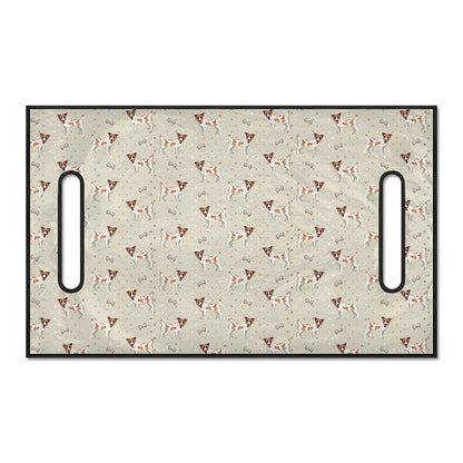 Polka Dot Jack Russell Terrier Print Golf Cart Seat Cover