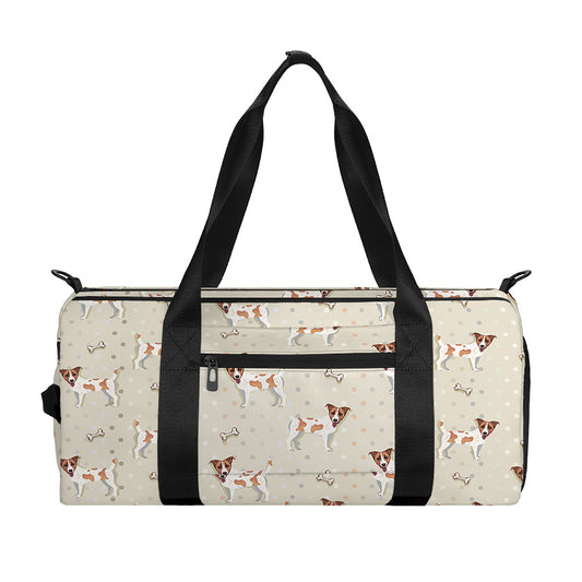 Polka Dot Jack Russell Terrier Print Gym Bag