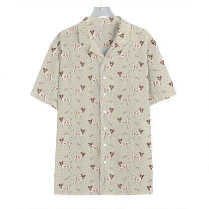 Polka Dot Jack Russell Terrier Print Hawaiian Shirt