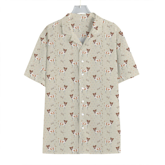 Polka Dot Jack Russell Terrier Print Hawaiian Shirt
