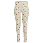 Polka Dot Jack Russell Terrier Print High-Waisted Pocket Leggings