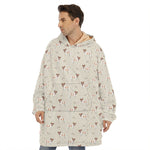Polka Dot Jack Russell Terrier Print Hoodie Blanket