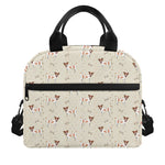Polka Dot Jack Russell Terrier Print Insulated Lunch Bag