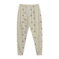 Polka Dot Jack Russell Terrier Print Jogger Pants
