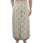 Polka Dot Jack Russell Terrier Print Lantern Pants