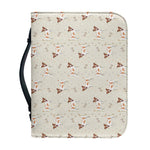 Polka Dot Jack Russell Terrier Print Leather Bible Cover