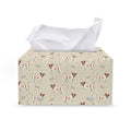 Polka Dot Jack Russell Terrier Print Leather Tissue Box Cover