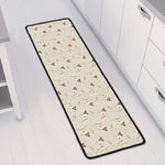 Polka Dot Jack Russell Terrier Print Long Kitchen Mat