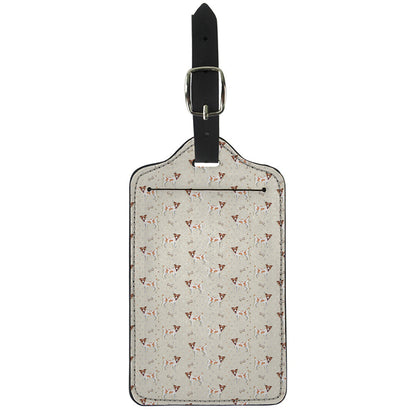 Polka Dot Jack Russell Terrier Print Luggage Tag