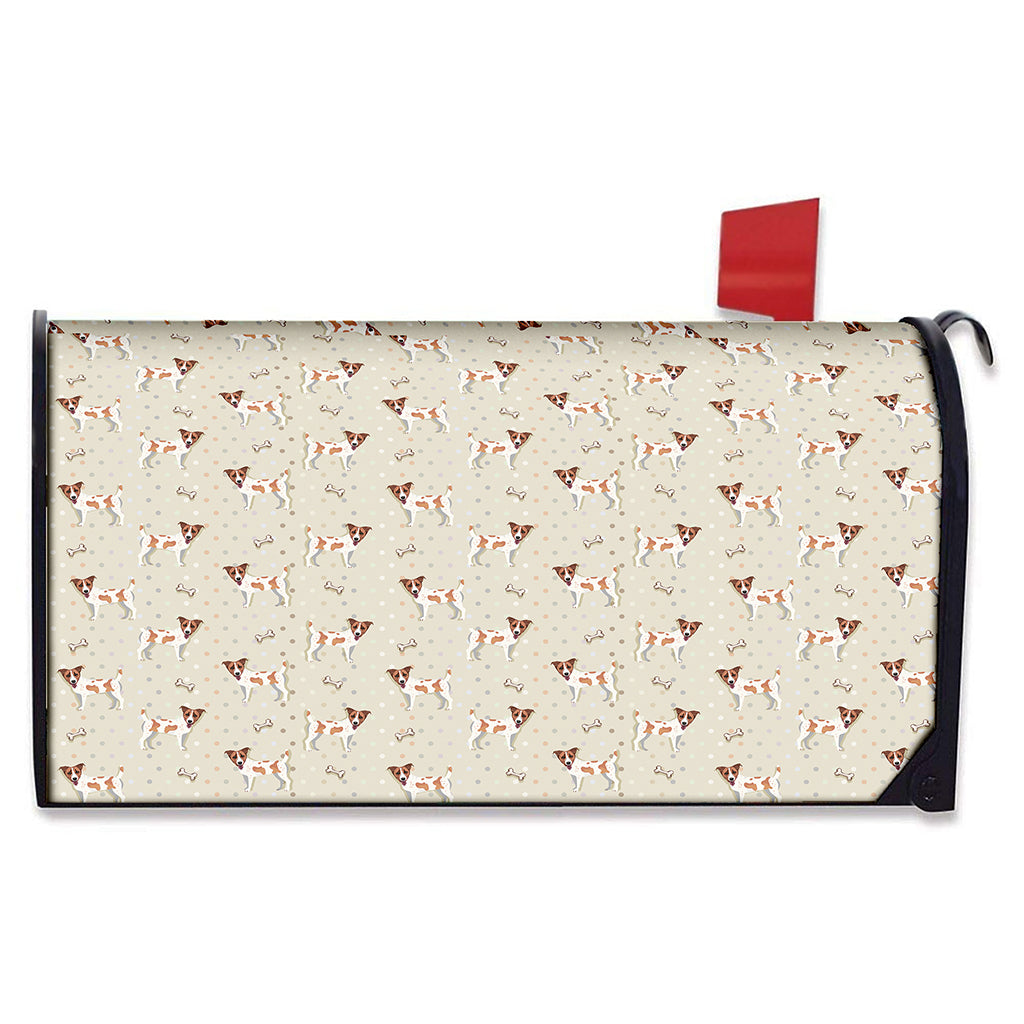 Polka Dot Jack Russell Terrier Print Mailbox Cover