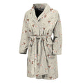 Polka Dot Jack Russell Terrier Print Men's Bathrobe