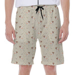 Polka Dot Jack Russell Terrier Print Men's Beach Shorts