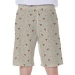 Polka Dot Jack Russell Terrier Print Men's Beach Shorts