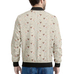 Polka Dot Jack Russell Terrier Print Men's Bomber Jacket