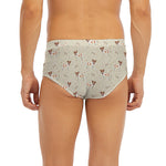 Polka Dot Jack Russell Terrier Print Men's Briefs