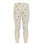 Polka Dot Jack Russell Terrier Print Men's leggings