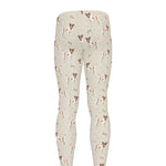Polka Dot Jack Russell Terrier Print Men's leggings