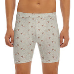 Polka Dot Jack Russell Terrier Print Men's Long Boxer Briefs