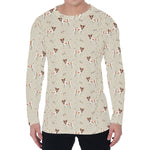 Polka Dot Jack Russell Terrier Print Men's Long Sleeve T-Shirt