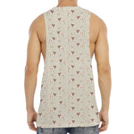 Polka Dot Jack Russell Terrier Print Men's Muscle Tank Top