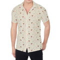 Polka Dot Jack Russell Terrier Print Men's Shirt