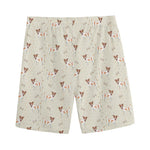 Polka Dot Jack Russell Terrier Print Men's Sports Shorts
