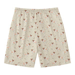 Polka Dot Jack Russell Terrier Print Men's Swim Trunks
