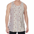 Polka Dot Jack Russell Terrier Print Men's Velvet Tank Top