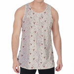 Polka Dot Jack Russell Terrier Print Men's Velvet Tank Top