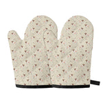 Polka Dot Jack Russell Terrier Print Oven Mitts
