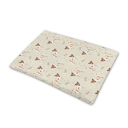 Polka Dot Jack Russell Terrier Print Pet Cooling Mat Cover