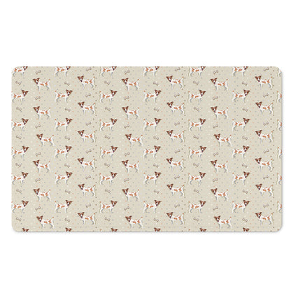 Polka Dot Jack Russell Terrier Print Polyester Doormat