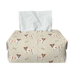 Polka Dot Jack Russell Terrier Print Rectangle Tissue Box Cover