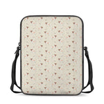 Polka Dot Jack Russell Terrier Print Rectangular Crossbody Bag