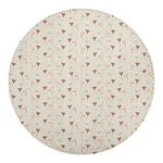 Polka Dot Jack Russell Terrier Print Round Blanket