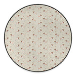 Polka Dot Jack Russell Terrier Print Round Floor Mat