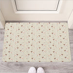 Polka Dot Jack Russell Terrier Print Rubber Doormat