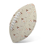 Polka Dot Jack Russell Terrier Print Rugby Ball