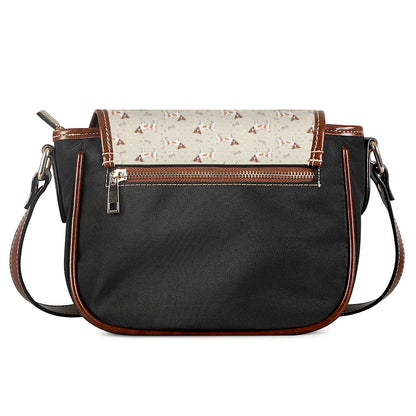 Polka Dot Jack Russell Terrier Print Saddle Bag