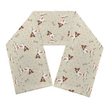 Polka Dot Jack Russell Terrier Print Scarf
