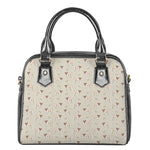 Polka Dot Jack Russell Terrier Print Shoulder Handbag