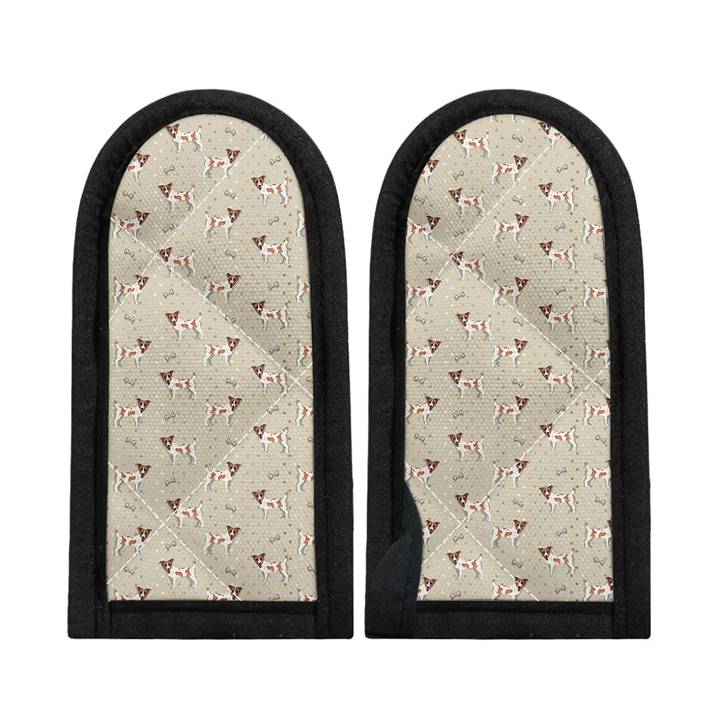 Polka Dot Jack Russell Terrier Print Skillet Handle Cover