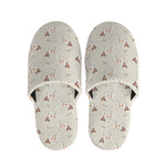 Polka Dot Jack Russell Terrier Print Slippers