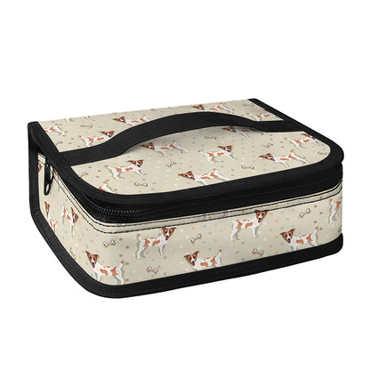Polka Dot Jack Russell Terrier Print Small Lunch Bag