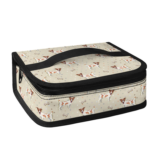Polka Dot Jack Russell Terrier Print Small Lunch Bag