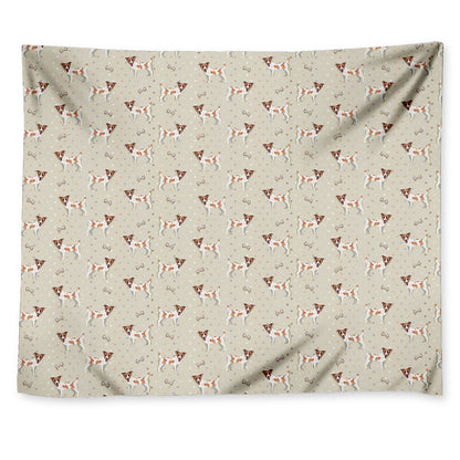 Polka Dot Jack Russell Terrier Print Tapestry