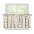 Polka Dot Jack Russell Terrier Print Tier Curtains