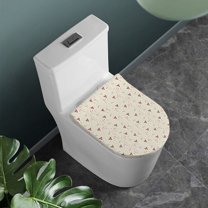 Polka Dot Jack Russell Terrier Print Toilet Lid Cover